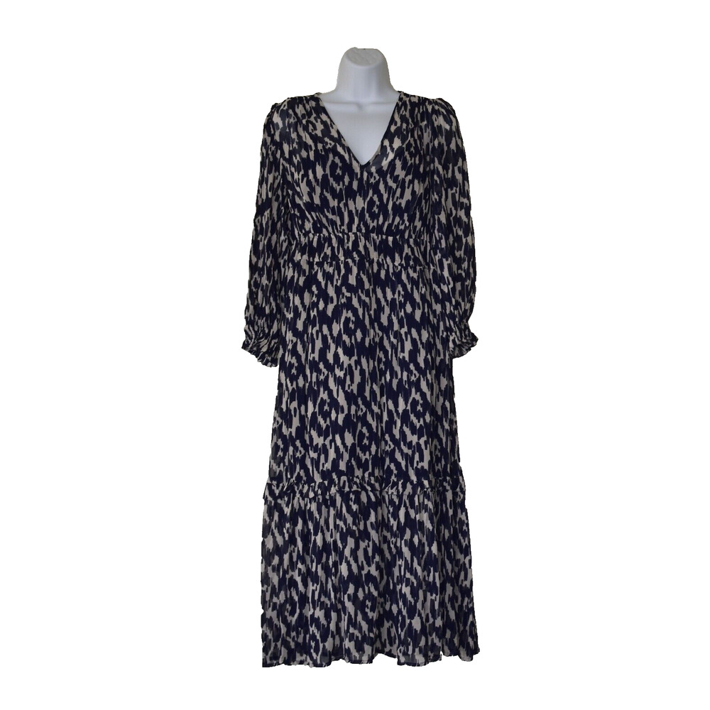 B0 NEW VELVET BY GRAHAM & SPENCER Kendra Printed Georgette Midi Dress Size XS